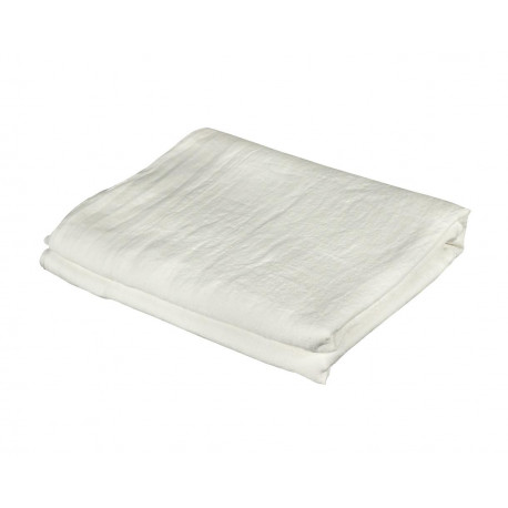 Drap-plat en lin Blanc de chaux